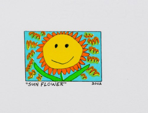 James Rizzi Sun Flower Kunstdruck Probedruck Farblithographie