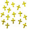 150 Stk Deko Kreuze Folien Konfetti in Gold oder Silber Streuteile Scrapbooking Tischdeko Streudeko Taufe (Gold)