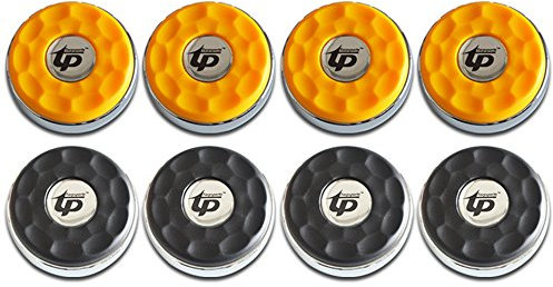 TORPSPORTS Shuffleboard Pucks (Durchmesser 58 mm), matte Oberfläche, 8 Stück, Orange/Schwarz