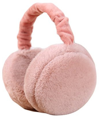 LUOEM Cache Oreilles En Peluche Rose Unisexe Hiver Chaud - ProtèGe Oreilles Pliable Pour ActivitéS De Plein Air RandonnéE Ski VéLo
