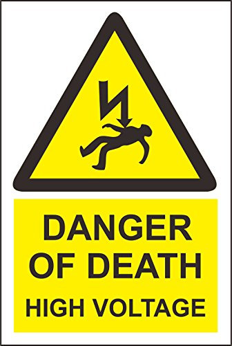 Indigos UG Aufkleber Danger of death High Voltage Zeichen - 30x20 cm