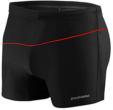 sesto senso Maillot de Bain Homme Boxer Trunks Shorts Pantalon Slips Natation de Sport BD 314 XL Noir