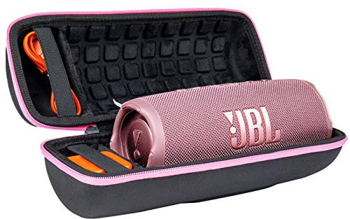 co2CREA Duro Viajar Caja Estuche Funda para JBL Charge 4 / JBL Charge 5 Altavoz inalámbrico portátil con Bluetooth(Caja Solo)(Rosa)