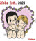 liebe ist… 2021 - Wand-Kalender - 30x34 - Illustrationen - Paar