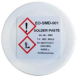 150 g EO-SMD-001 Lotpaste, Legierung SnAg3Cu0,5, T4, ROL0 (IPC J-STD-004)