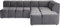 Kare Design Ecksofa Belami Velvet, Grau, Eckcouch mit Ottomane rechts, Samtoptik, Holz Korpus, 70x256x210 cm (H/B/T)