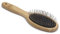 Mikki 6280012 Bambusbürste mit Kugelköpfen für mittellanges und dichtes Fell, Für Hunde und Katzen, Hergestellt aus nachhaltigem BambusFür die Pflege von struppigem Fell, Klein, S, 58 g, braun