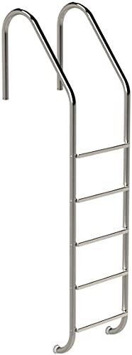 IDEAL Edelstahl V4A Tiefbeckenleiter Einstiegsleiter Marina 5-stufig by well2wellness®