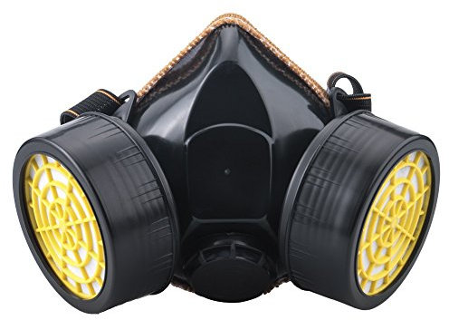 Dricar Halbmaske Atemschutzgerät, Gasmaske Aktivkohle Lackiermaske mit Wechselfiltern gegen Fein-Staub/Partikel, Für Lackieren, Staub, Mechanisches Polieren, Schweißen