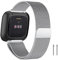 ZoRoll Armband Kompatibel mit Fitbit Versa/Fitbit Versa 2/Fitbit Versa Lite/Fitbit Versa SE, Edelstahl Ersatzarmband Mesh Metall Uhrenarmband Kompatibel mit Fitbit Versa/Versa 2/Versa Lite - Silber