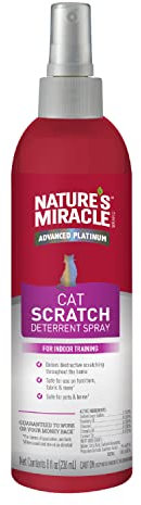 Nature's Miracle Advanced Platinum Cat Scratch Deterrent Spray, 8 Ounces, Discourages Destructive Scratching New Formula - 8oz