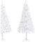 vidaXL Künstlicher Eck Weihnachtsbaum Tannenbaum Christbaum Dekobaum Kunstbaum Weihnachten Dekoration Weihnachtsdeko Weiß 240cm PVC