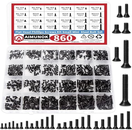 SAHHIVRM 860Pcs Computer Screws Kit M1.2-M3, Laptop/PC