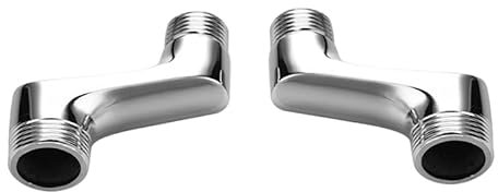 BiaoTeng Raccord Contre Coudé Douche,Raccord Laiton Coudé RéDucteur,Bras Pivotant RéGlable,Raccord Mural Contre Coudé,Raccord Excentré 1/2 3/4,Chrome A