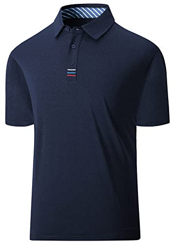 geeksport Poloshirt Herren Business Kurzarm Golf Tennis Freizeit Sport Tshirts Polo Männer Sommer Schwarz Blau Grau M-3XL