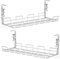 No Drill to Desk Cable Management Tray, 2PACK Cable Racks Under Desk Cable Organizer for Wire Management, Sturdy Metal Cable Tray Basket for Office and Home Standing Desk-White