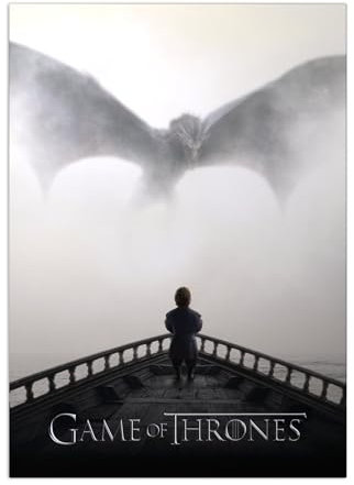 Displate Offiziell Game of Thrones MetallPoster Magnetische Befestigung Inklusive Lizenziert Bilder Hochwertiges Poster Various - GOT season 5 key art 1 45 cm x 32 cm