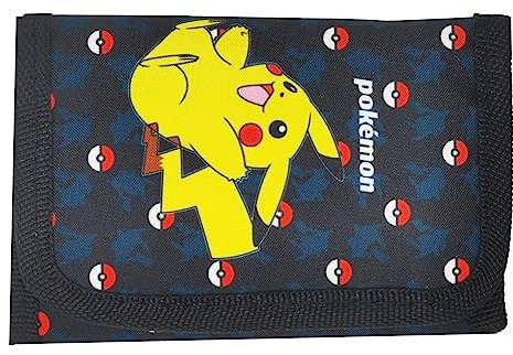 Theonoi Porte-monnaie pour enfants, pour garçons et filles, Pokémon, 9 x 13 cm, Bande dessinée