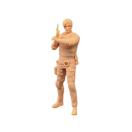ZEDACAKAI 1/43 Figurine homme et femme debout avec pistolet Miniature Table de sable Scène méchant Blanc Besoin d'être coloré par vous-même N°1