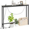 Vermess Table de canapé avec prises de courant pour entrée, 99,1 cm de long, avec cadre en métal et rallonge de 1,8 m, pour couloir, foyer, salon, noir