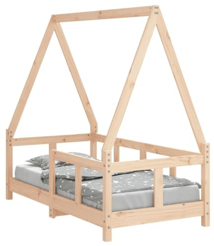 vidaXL Kinderbett 70x140 cm Massivholz Kiefer