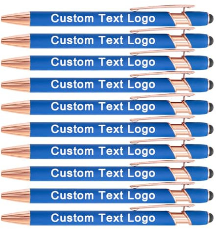 HEYZARDA Penna Personalizzata con Incisione Nome Penne Personalizzate Text Logo lago 10 Pcs