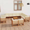 MNISDFL Gartenlounge Biertischgarnitur Terrassenmöbel 13-TLG. Garten-Lounge-Set Kissen Honigbraun Kiefer Massivholz