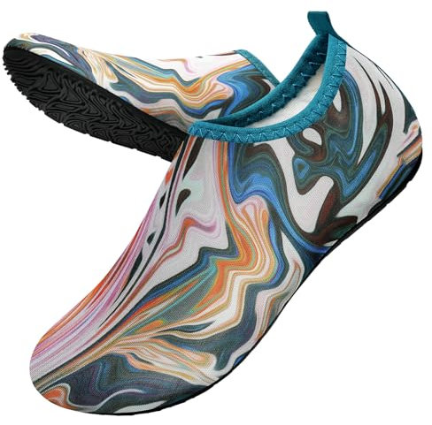 Chaussures aquatiques pieds nus pour homme et femme - Chaussettes aquatiques pour la natation et la piscine, B Fluide, 42/44 EU