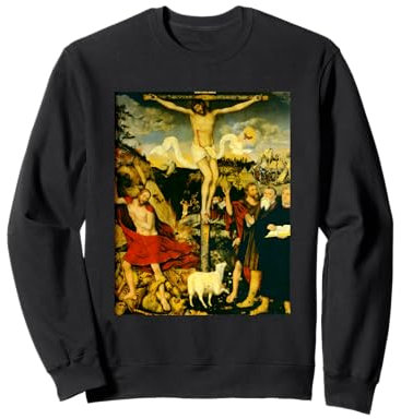 Christus mit Martin Luther von Lucas Cranach dem Älteren (1552) Sweatshirt