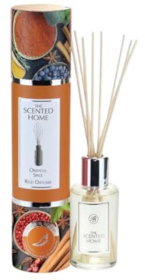 Ashleigh & Burwood The Scented Home Reed Diffuser – 50ml Natural Fragrance Set 6 Reeds | Flameless, Fuss-Free Home Fragrance | Lasts Up to 4 Weeks | Made in the UK (Oriental Spice)