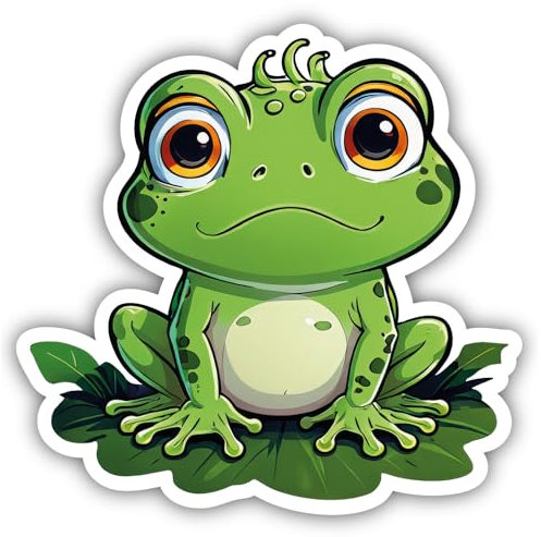 Samunshi® Süßer Frosch Aufkleber Autoaufkleber für Motorrad Fahrrad Roller oder Auto Sticker Fahrrad Mtb Mountainbike Rennrad Comic Cartoon Tier Sticker 10cm Süßer Frosch