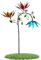 Windrad Garten Metall Windmühle Windspiel Draußen Windbetriebene Kinetische Kunst Gartendeko