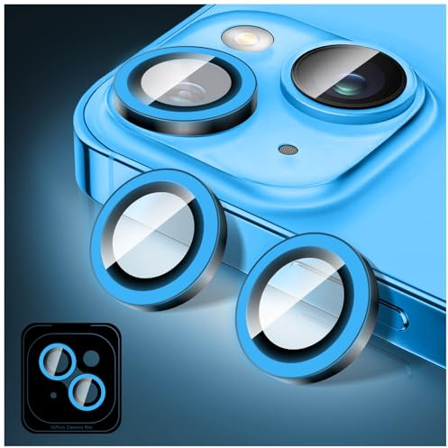 Kucheed Proteggi Obiettivo Fotocamera Glitterato Compatibile con iPhone 11, Adesivi per Copertura Fotocamera in Vetro Temperato, Anelli in Lega con Allineamento Automatico