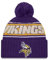 New Era Minnesota Vikings NFL 2024 Sideline Sport Knit Lila Bommelmütze - One-Size