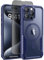 MOBOSI Privatsphäre für iPhone 15 Pro Max Hülle, kompatibel mit MagSafe,[mit Bildschirm- und Kameraobjektivschutz],magnetisches HandyHülle Case für iPhone 15 Pro Max 6.7,Blau