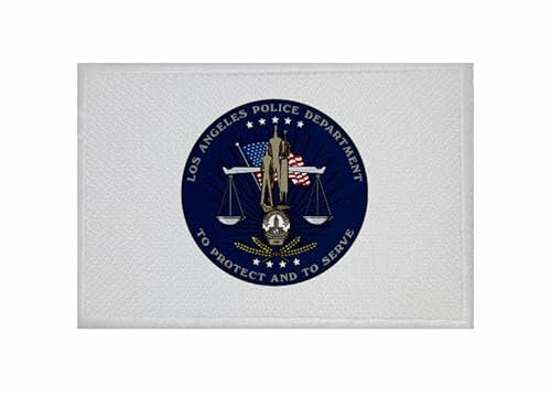 U24 Aufnäher LAPD Los Angeles Police Department Fahne Flagge Aufbügler Patch 9 x 6 cm