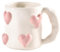 JUMUAO 3D Love Tasse Groß 500ml,Kawaii 3D Tasse Keramik,Geschenk für Freundin,Tee Kaffee Becher,Teetasse Porzellan,Deko Tasse Netter Weihnachten Geschenkbecher für Frauen Männer Kinde (Weiß)