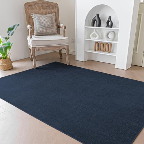 Evitany Anti-Rutsch Wohnzimmerteppich 60x120cm Weich Teppich für Esszimmer | Kurzflor 5mm Dicke, Rechteckig, Bettvorleger, Dünner Teppich für Wohnzimmer, Schlafzimmer, Büro