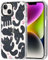 MOSNOVO Case for iPhone 14, [Buffertech 6.6ft Military-Grade Drop Protection] [Anti Peel Off Tech] Clear TPU Bumper Phone Case Cover Design - Black Furry Cat