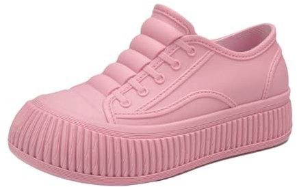 Generico Stivali Gomma Pescatore Stivali per Pioggia Scarpe Casual Antiscivolo da Pioggia da Stivaletti Corti Scarpe Casual da Outdoor Scarpe da Giardino Donna Galosce Donna Rosa (Pink, 36)