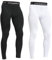 HYCOPROT 2er Pack Kompressionshose Herren Schnelltrocknende Laufhose Sport Baselayer Leggings Atmungsaktiv Baselayer Leggings Trainingshose Funktionsunterhose Tight Hose (Schwarz/Weiß, XXL)