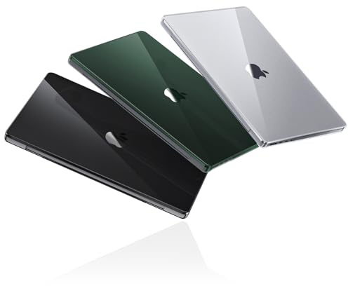 Soonjet Schutzhülle für MacBook Pro 14 Zoll 2024–2021 M4 M3 M2 M1 Pro/Max [100% klar, raffiniertes Grün] Schutzhülle – Kristallgrün
