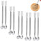 Lot de 10 spatules de laboratoire en acier inoxydable - Spatules de laboratoire - Cuillères d'échantillonnage réutilisables en acier inoxydable - Mini micro-cuillères pour laboratoires, cliniques,