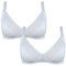 Cotonella 2 Pezzi Reggiseno CD053 Senza Ferretto- Coppa C TG 7 Bianco