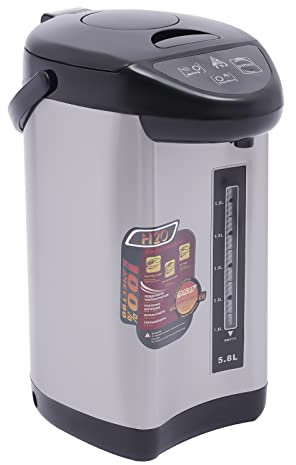 4L Thermopot HeißWasserspender Wasserspender Thermoskanne Dispender Edelstahl Elektrische Wasserkocher Elektro Electric Kettle Sichtbarer Wasserstand FüR Home Office Hotel 750W (Schwarz)