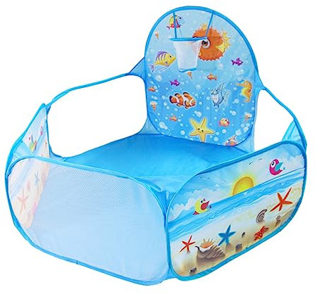 TOYANDONA Piscine à balles océane Toys Aire de Jeux Bebe Piscine à balles bébé Jouets Jouer e à pour bébé Parc Ramper Tissu Polyester ; Tissu maillé ; Fer Plat Blue