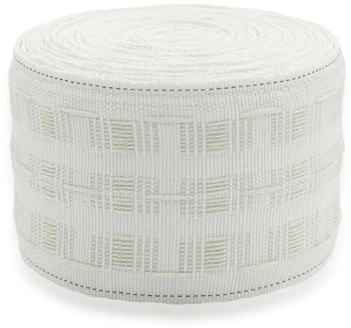 MAGOSIS 3 Inch White Pencil Pleat Curtain Heading Tape for Blackout Lining, Detachable Curtain and Wave Curtains - 75mm×10m