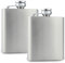 2 Pack 7oz Hip Flask, Hip Flasks for Men, Stainless Steel Whiskey Flask, Portable Pocket Wine Bottle Liquor for Men Women, Leak Proof Alcohol Bottle for Climbing Camping Barbecue Party (Silver)