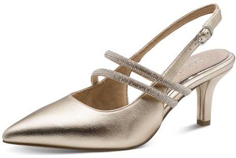 MARCO TOZZI Damen Pumps weiches Feel Me Fußbett Leder Decksohle Modisch
