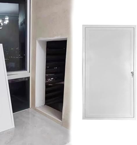 Vibeo Revisionsklappe Abschließbare Revisionsklappe mit Schlüssel, Metall-Revisionsklappe für Trockenbau/Decke/Dachboden, Sanitär- und Elektro-Wandlochabdeckung(50x80cm/20x32in)